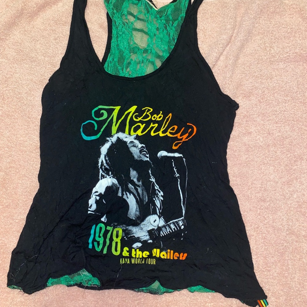 Bob Marley Women's Graphic Tank Top - Black
